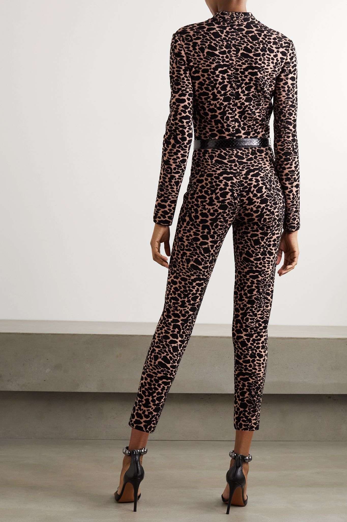 Leopard jacquard-knit jumpsuit - 3