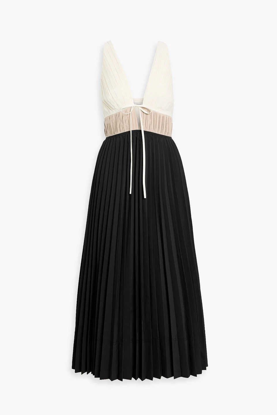 Stephanie pleated poplin midi dress - 1