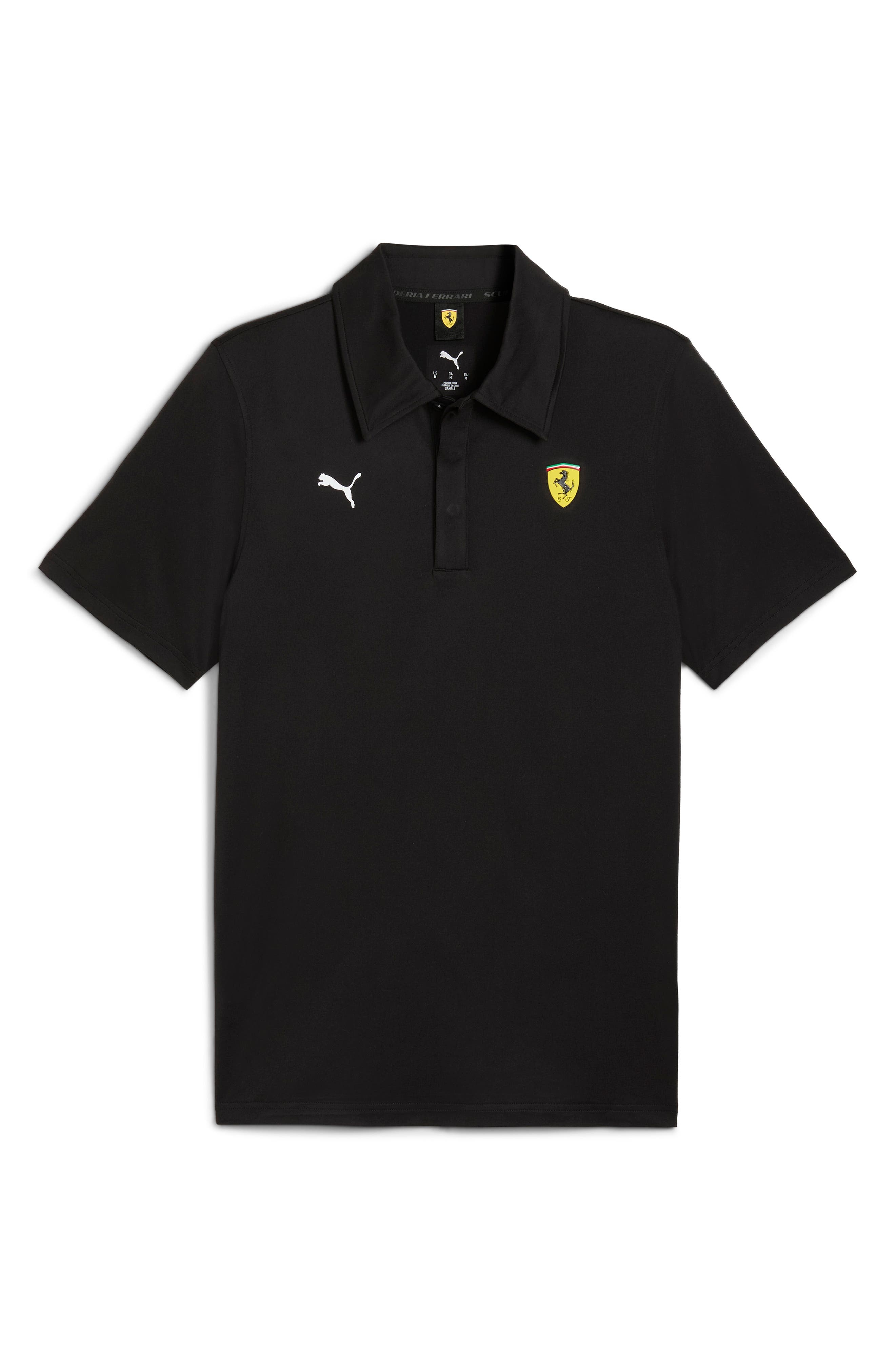 PUMA Scuderia Ferrari Sportswear Logo Polo in Puma Black at Nordstrom - 1
