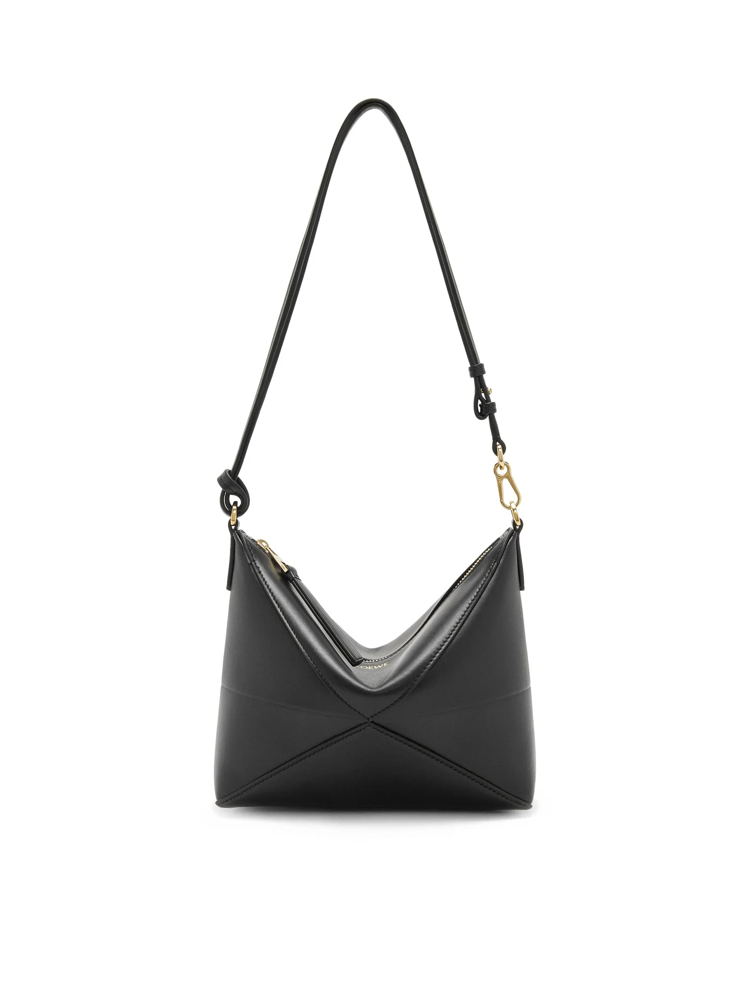 PUZZLE FOLD CLUTCH BAG IN SHINY CALFSKIN - 1