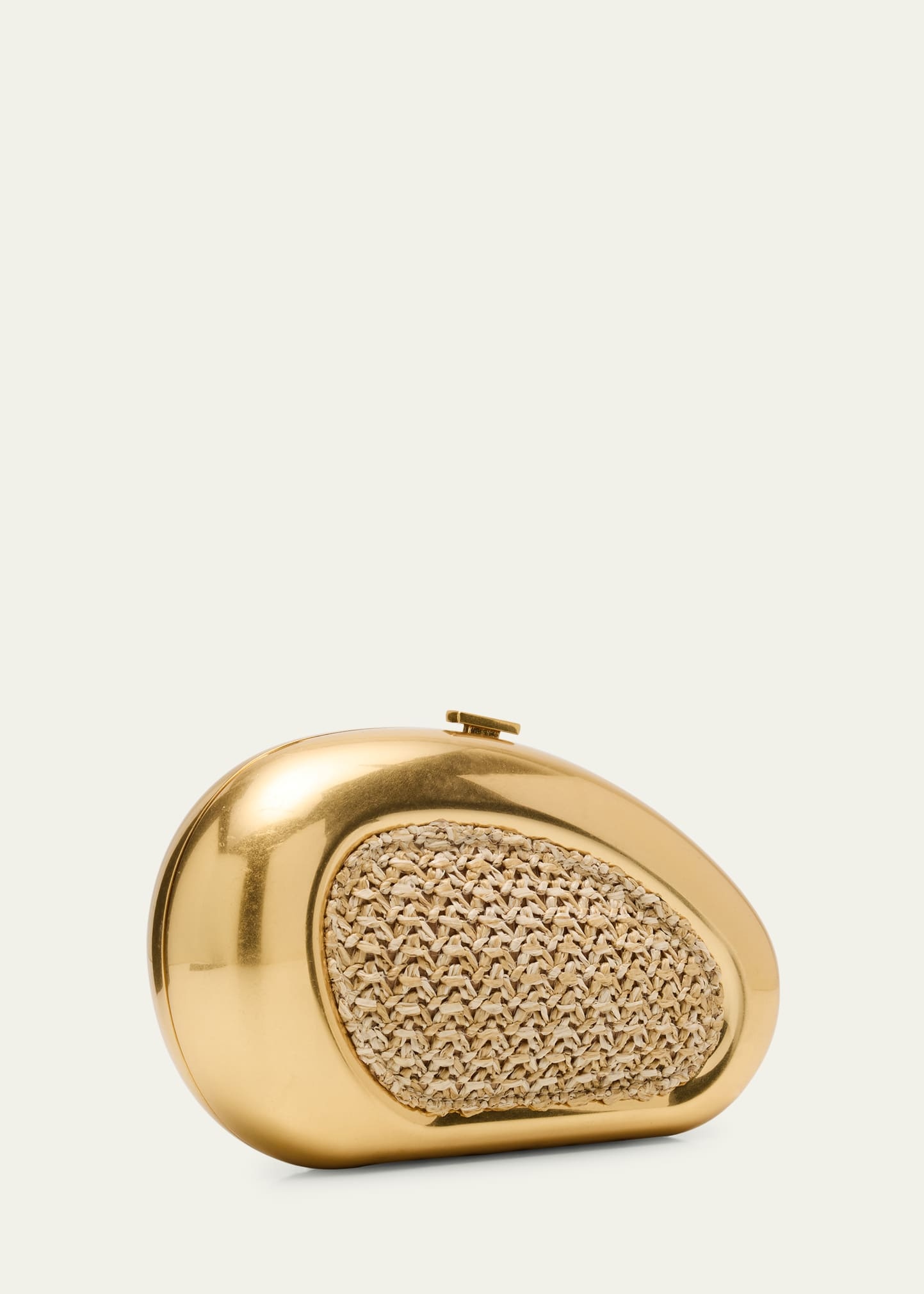Luna Oval Woven Clutch Bag - 3