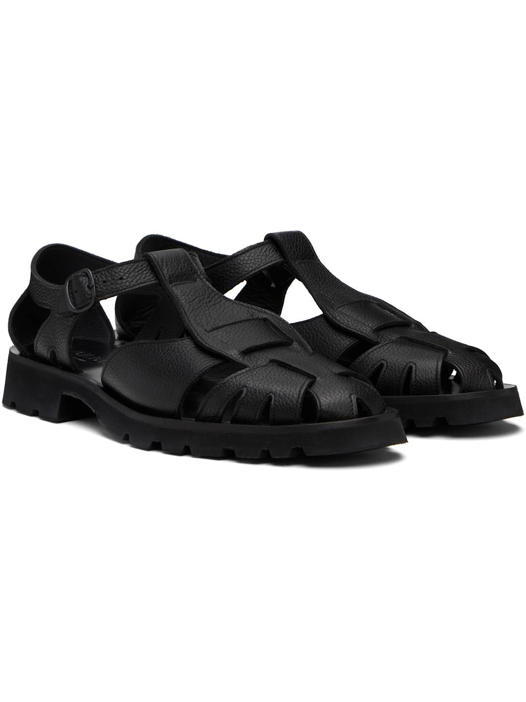 Black Pesca Sport Grainy Sandals - 4