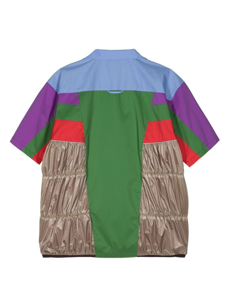 Kolor drapped colour-block shirt outlook