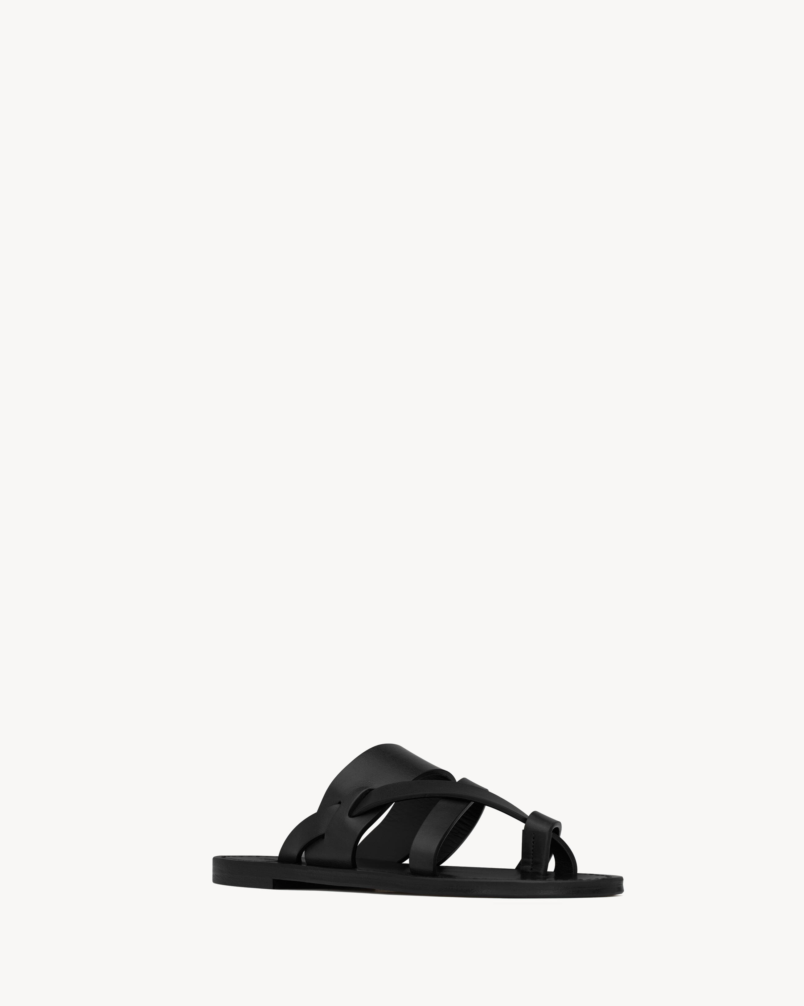 culver flat mules in smooth leather - 3