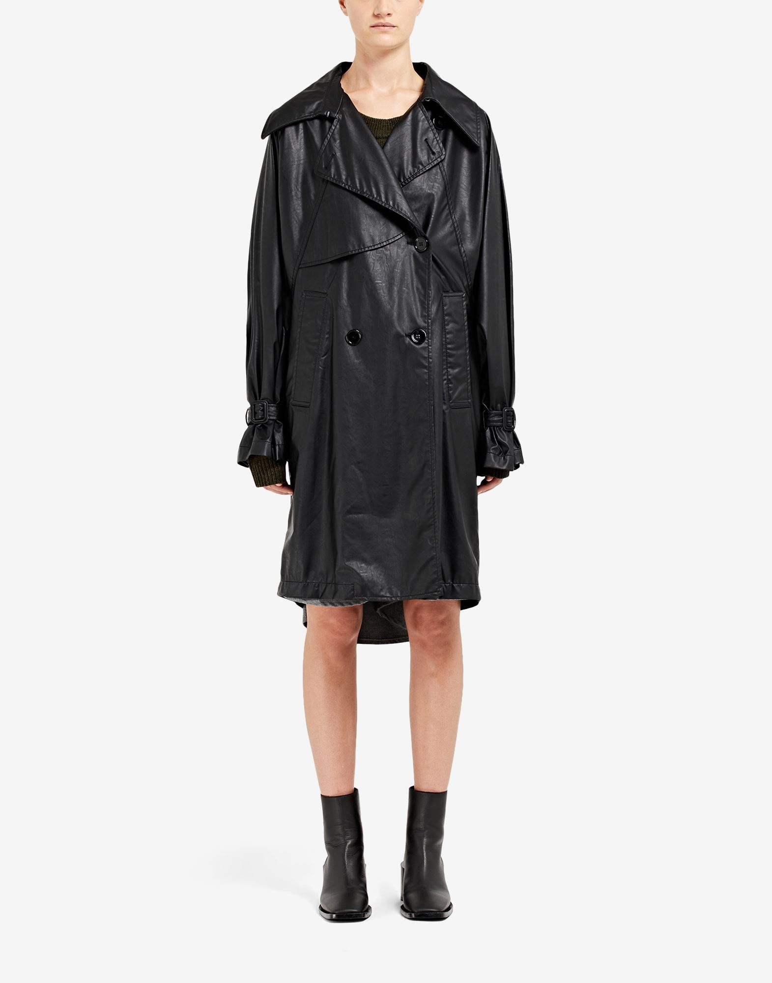 Faux leather trench coat - 2