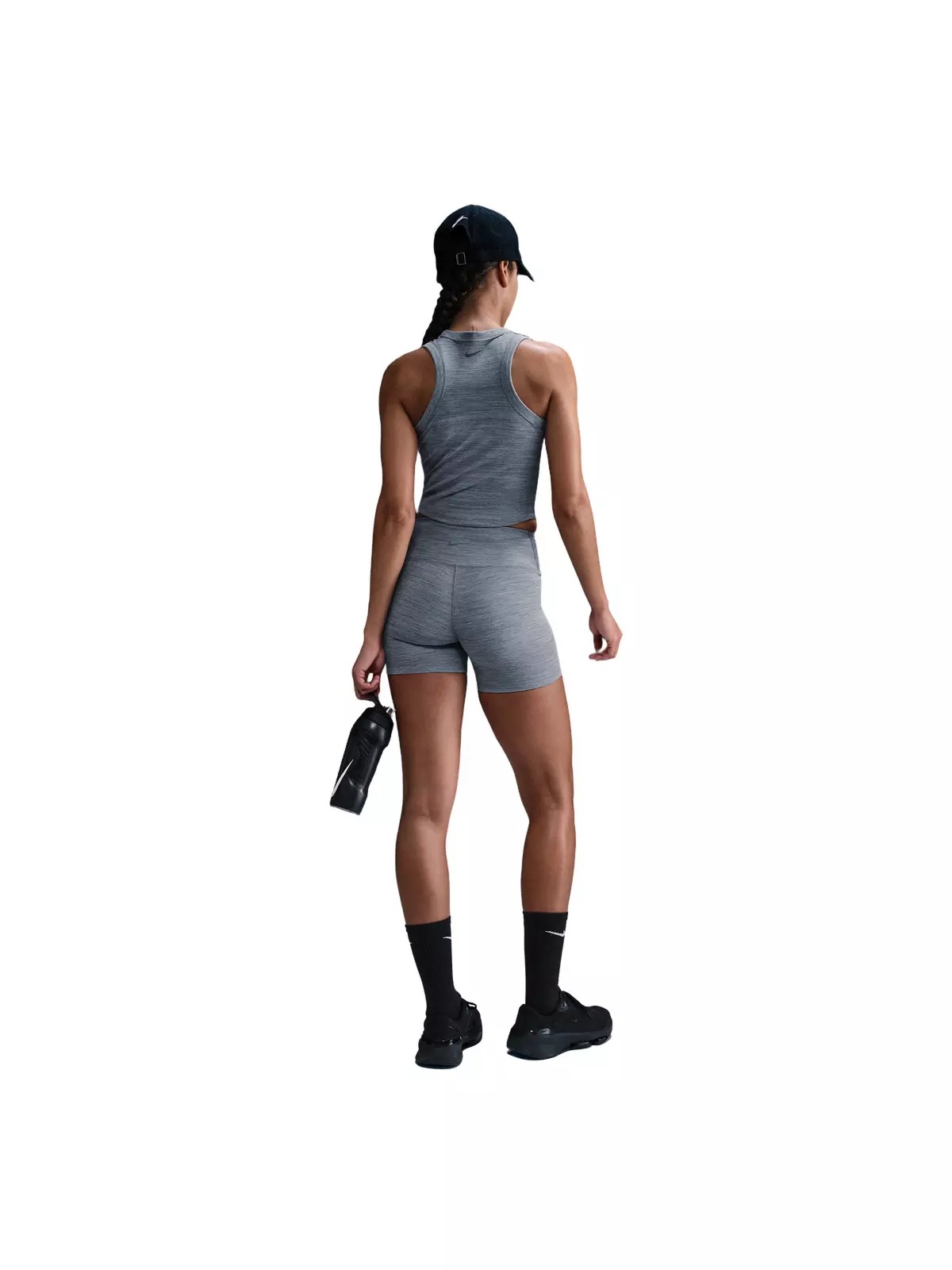 Women's One Fitted Dri-FIT Cropped Tank Top -Grey - 5