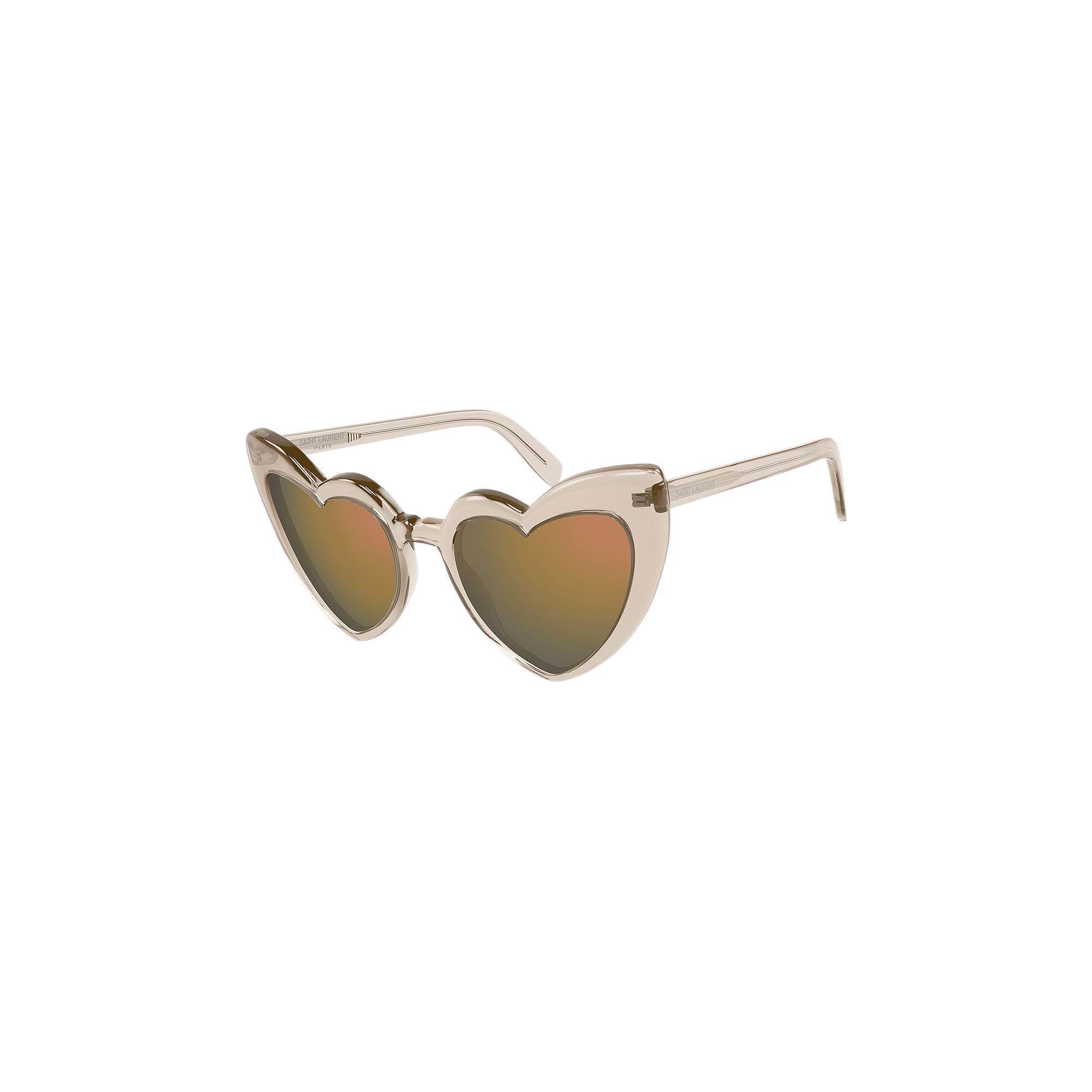 Saint Laurent Loulou Heart Sunglasses 'Nude' - 2