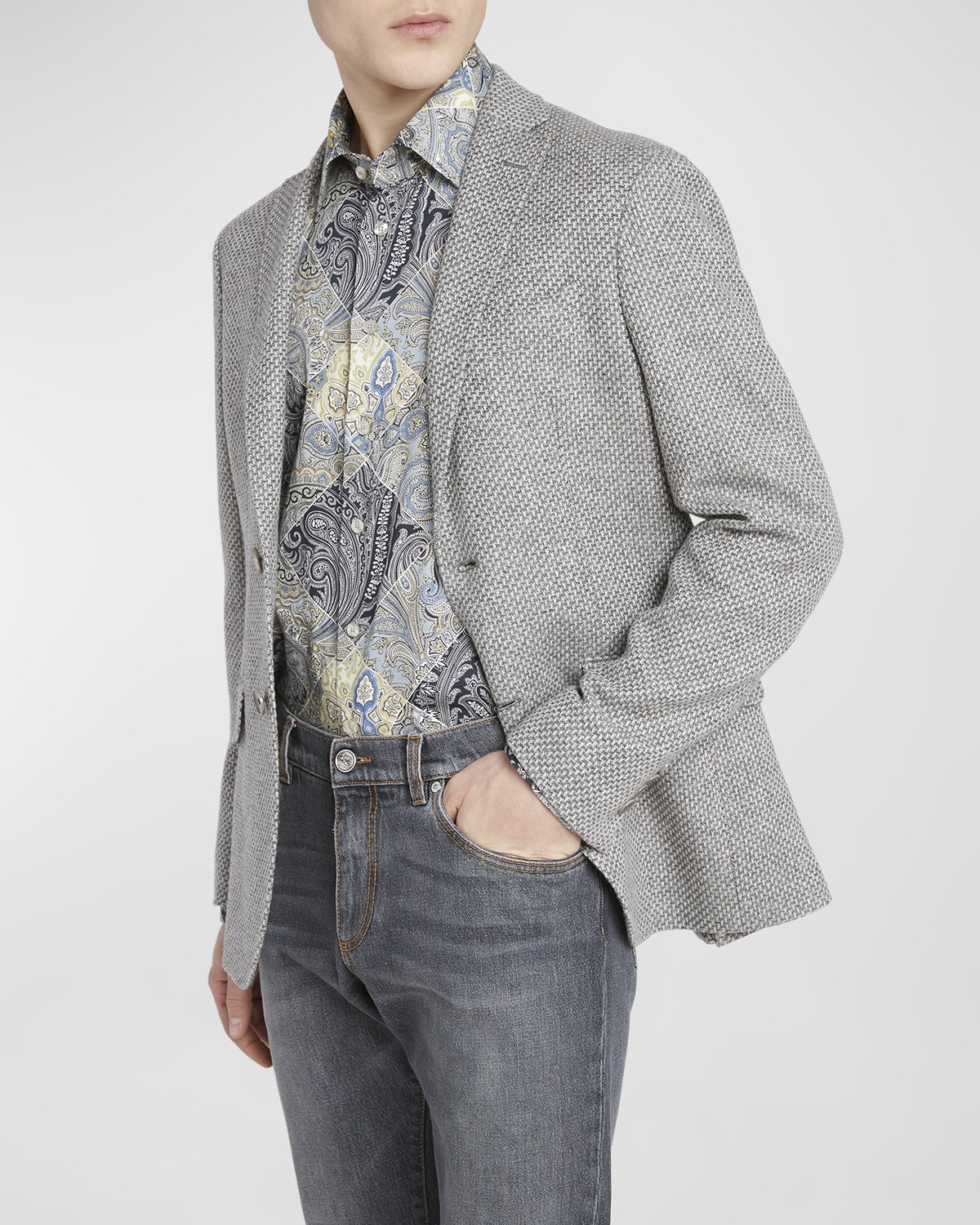 Men's Wool-Cashmere Single-Breasted Jacket - 6