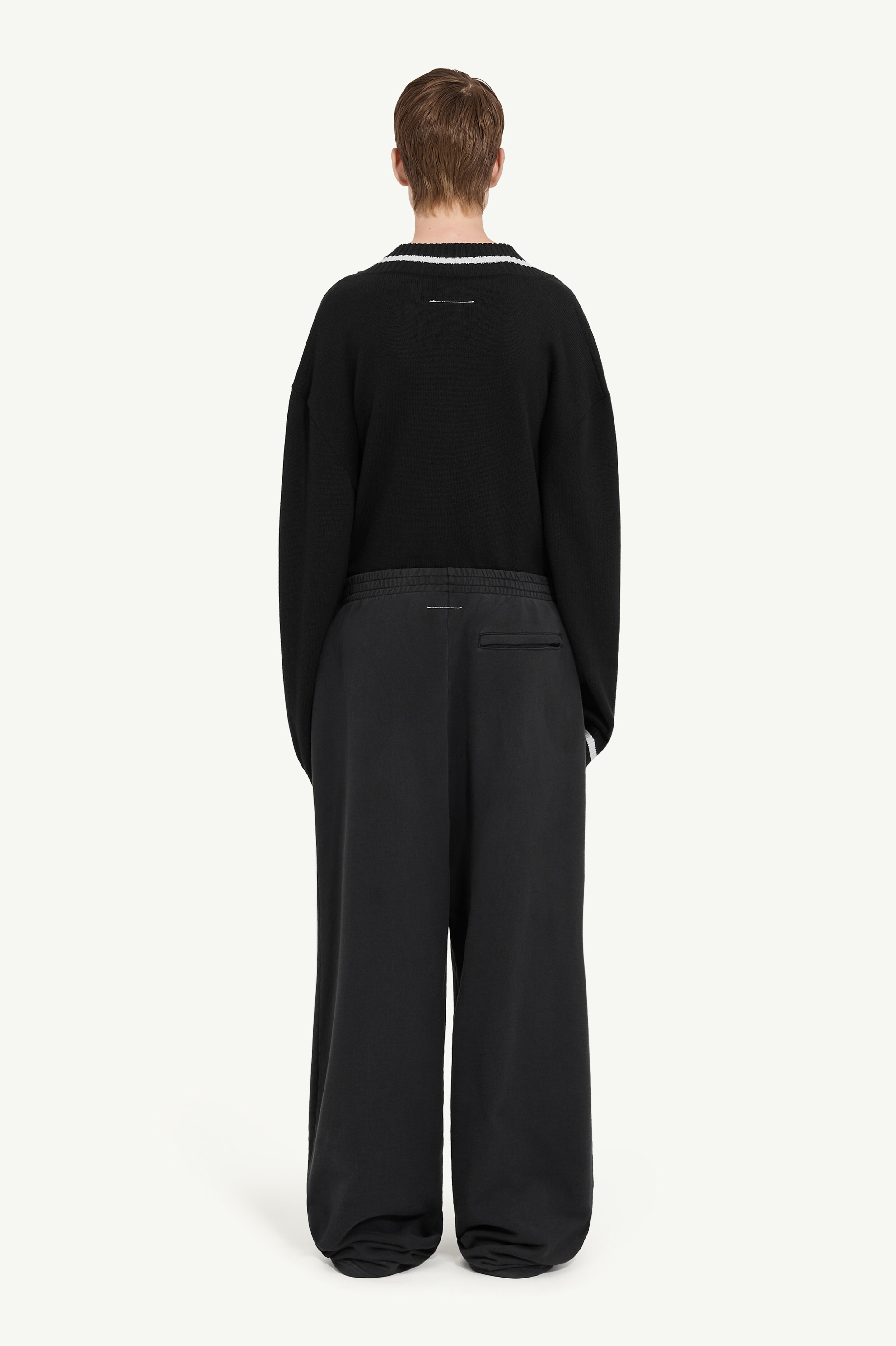 Wide leg sweat trousers - 4