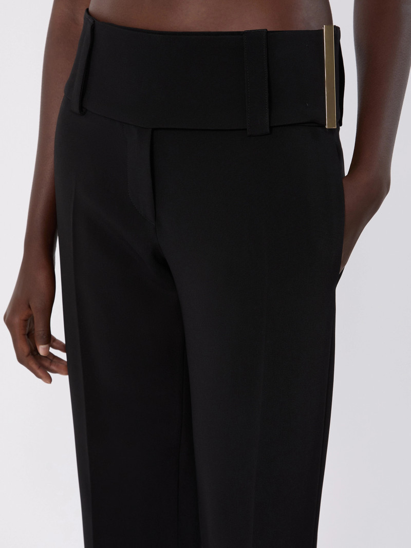 VELA Flared stretch viscose trousers - BLACK 5
