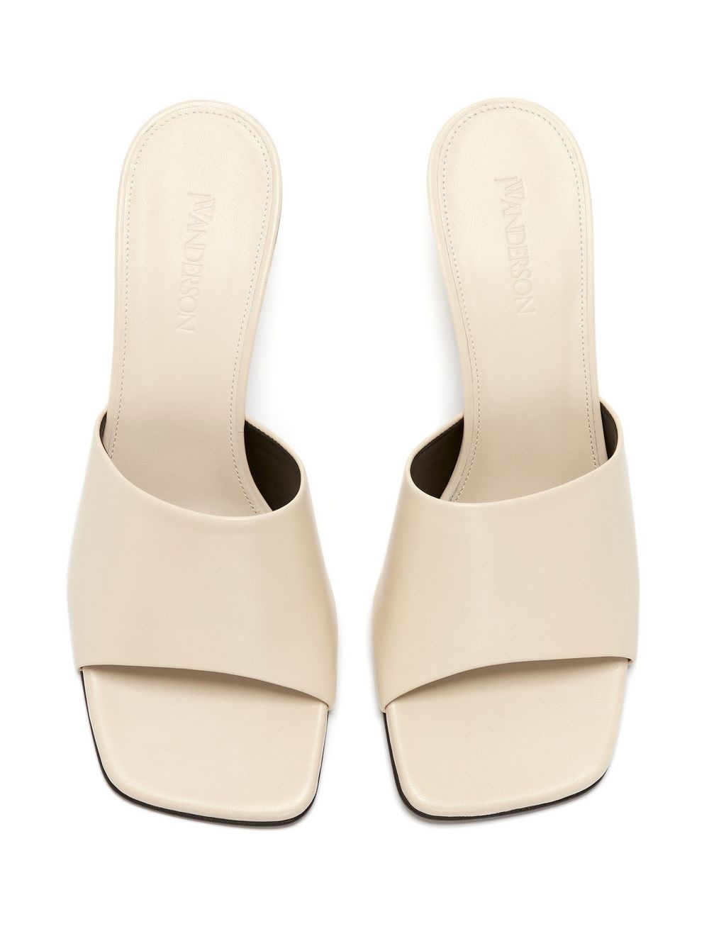 chain heel leather sandals - 4