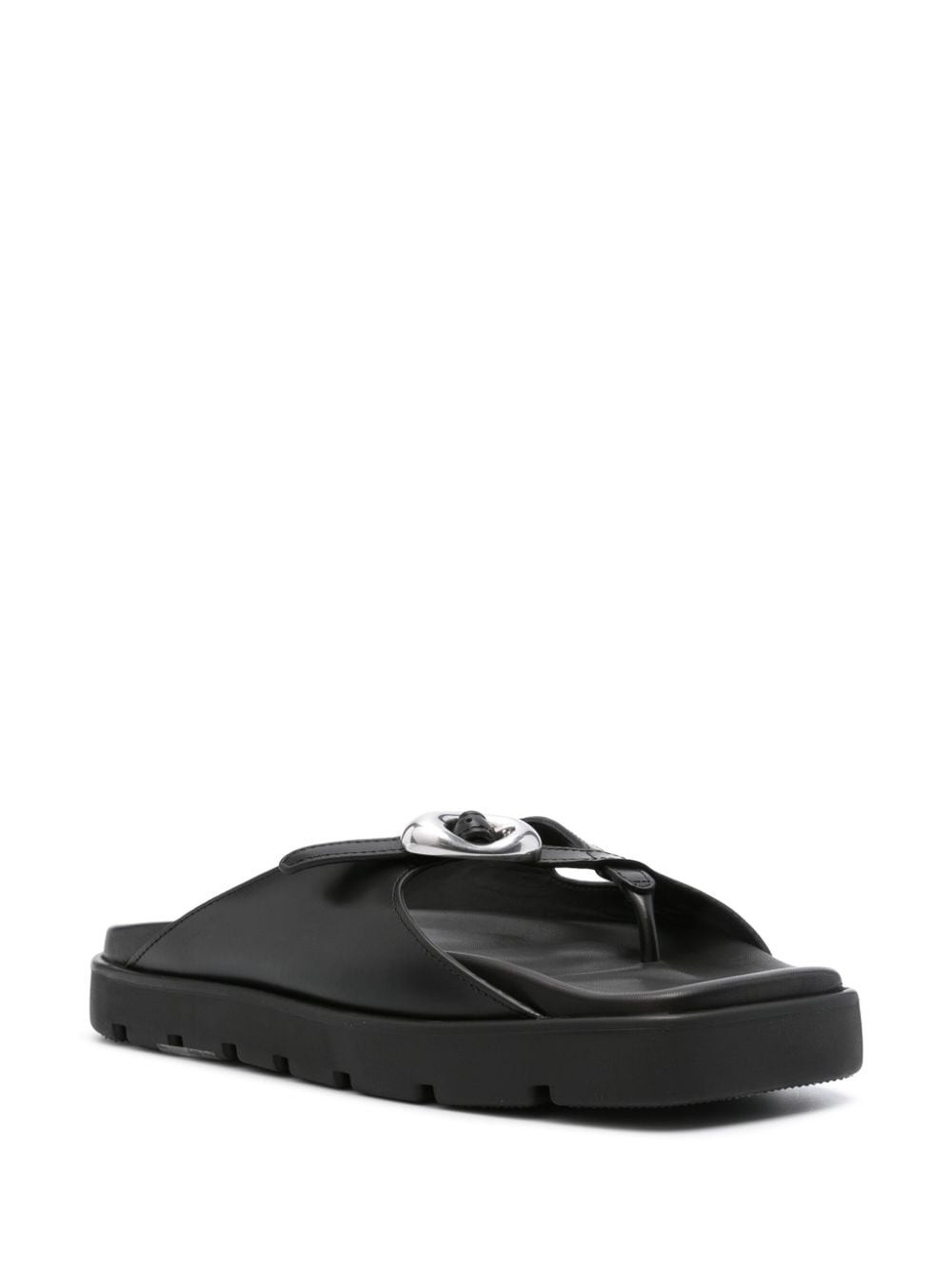 Dome logo-buckle sandals - 2