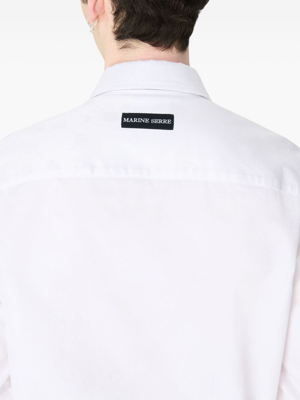 logo-patch cotton shirt - 4