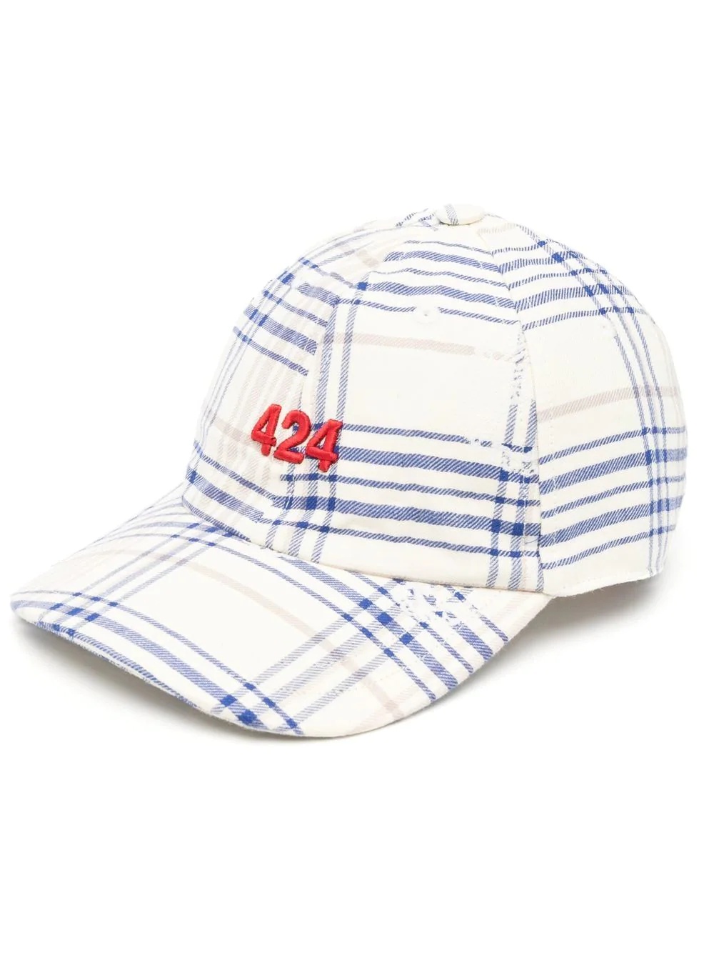 embroidered logo cotton-linen cap - 1