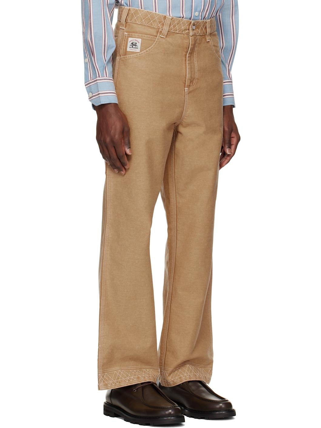 Brown Embroidered Knolly Brook Trousers - 2