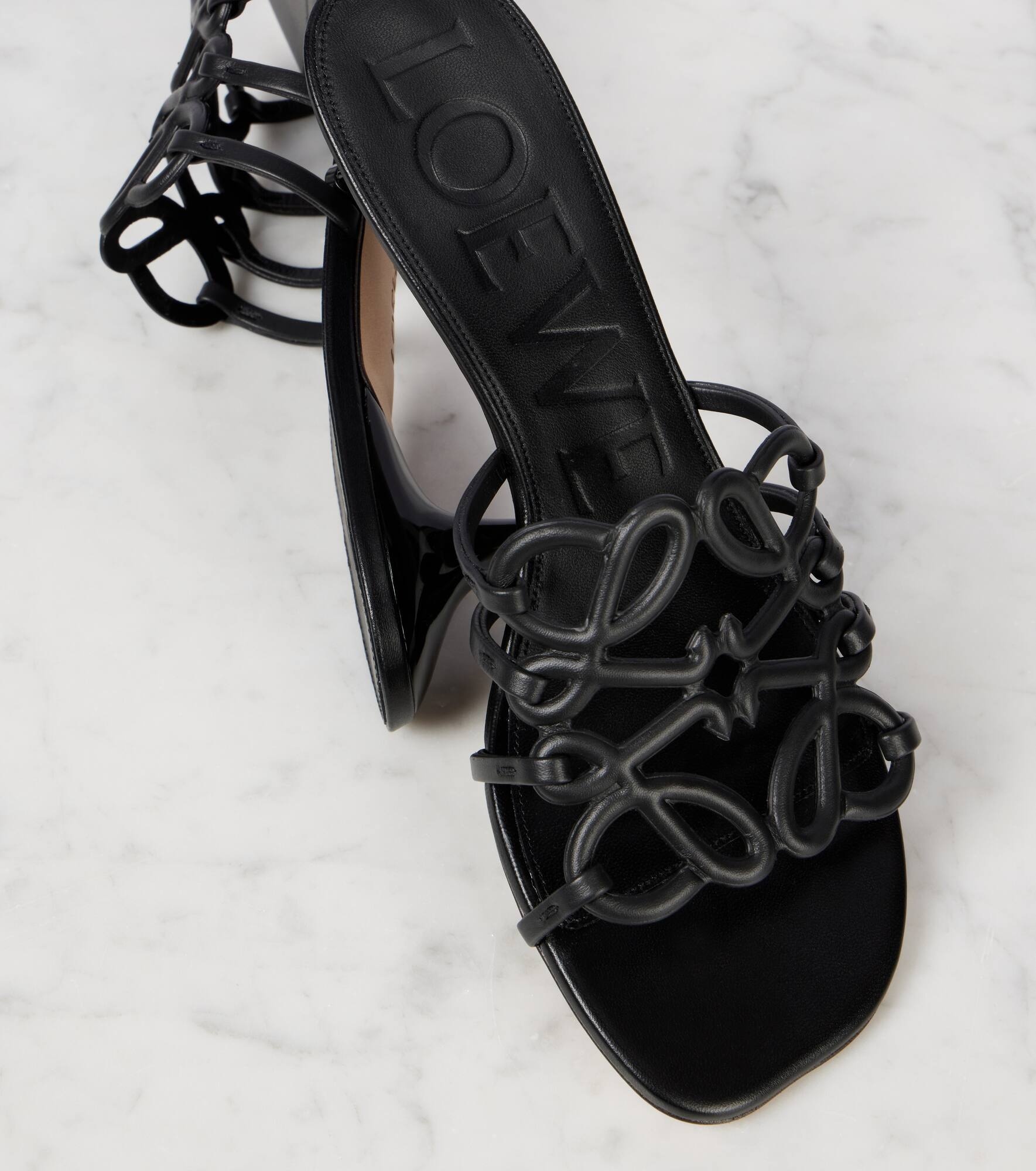 Paula's Ibiza Petal Anagram leather mules - 5