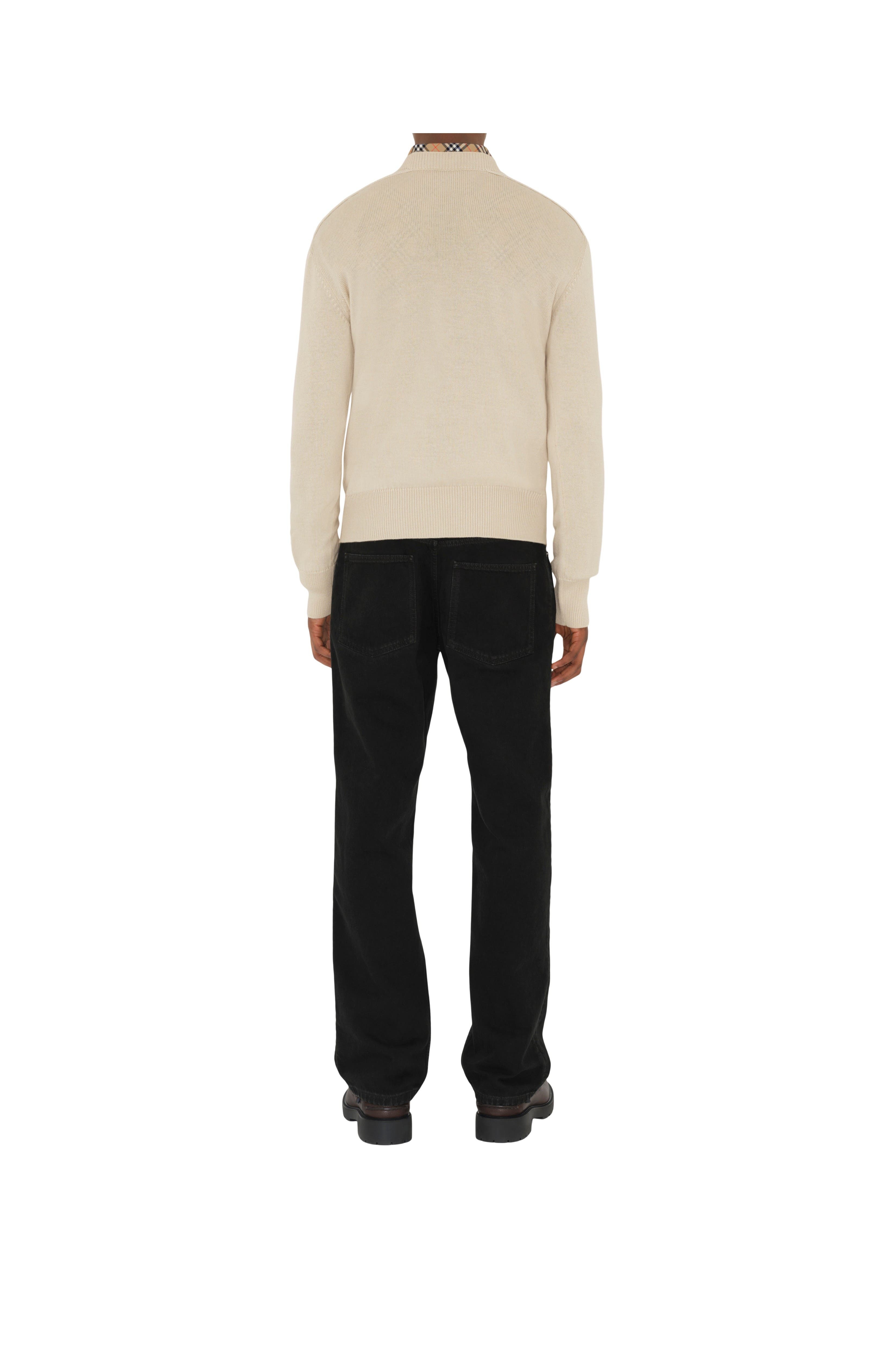 burberry Check Label Wool Sweater in Nutmeg at Nordstrom - 5