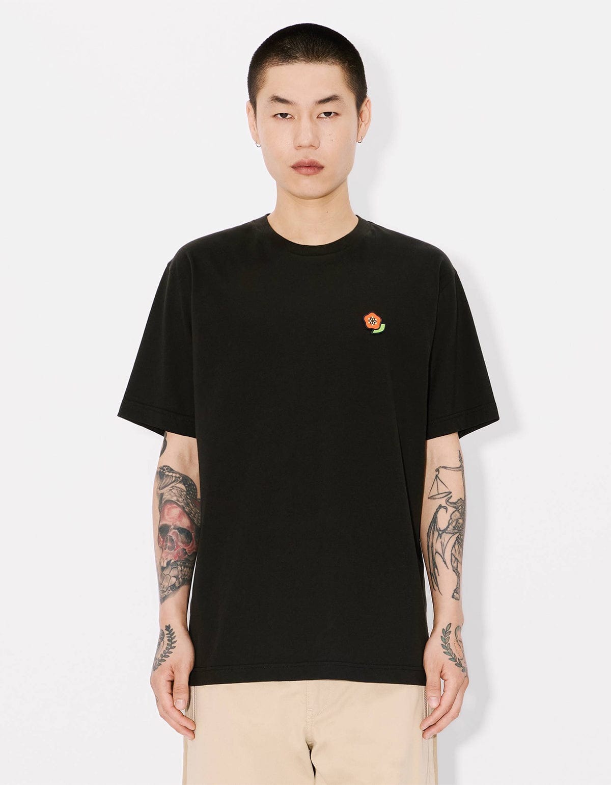 Kenzo Black Pop Embroidered Black T-Shirt - 3