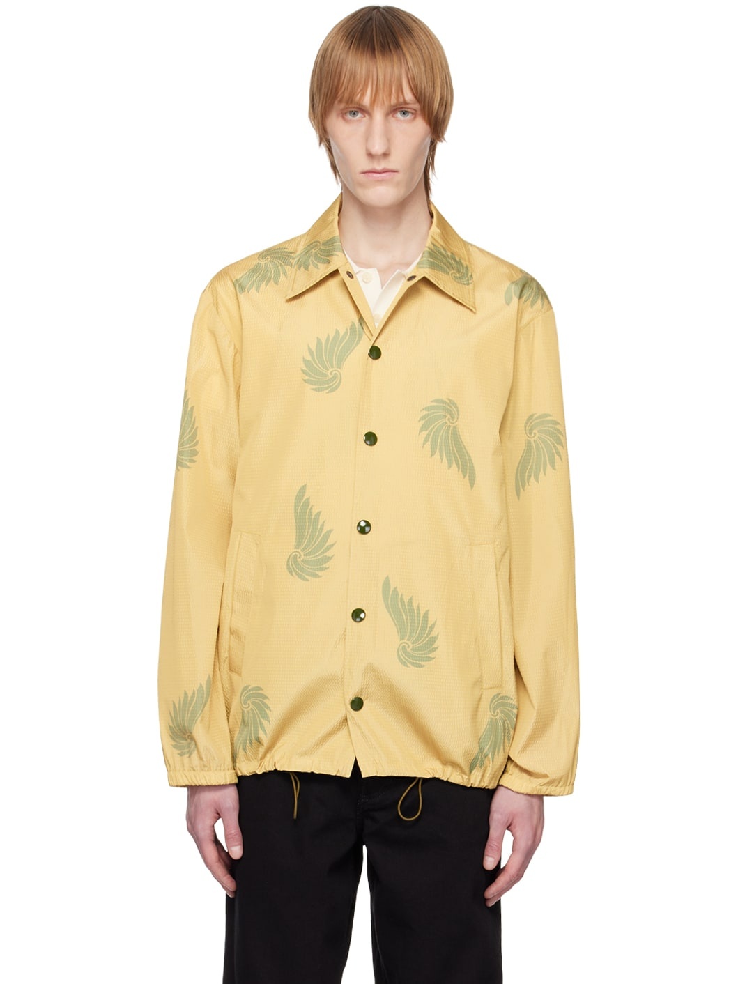 Khaki Graphic Jacket - 1