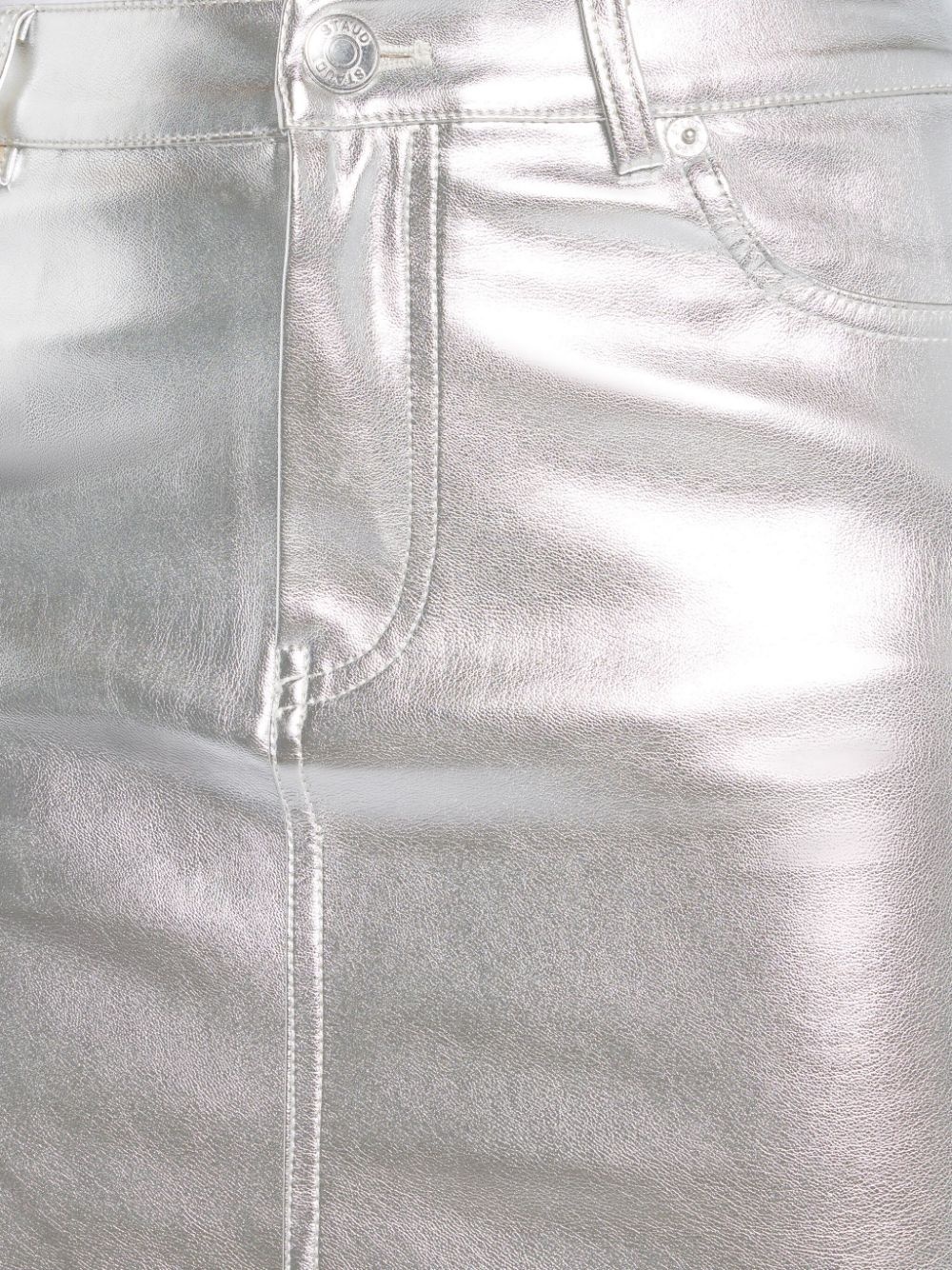 Oaklyn metallic-effect midi skirt - 5