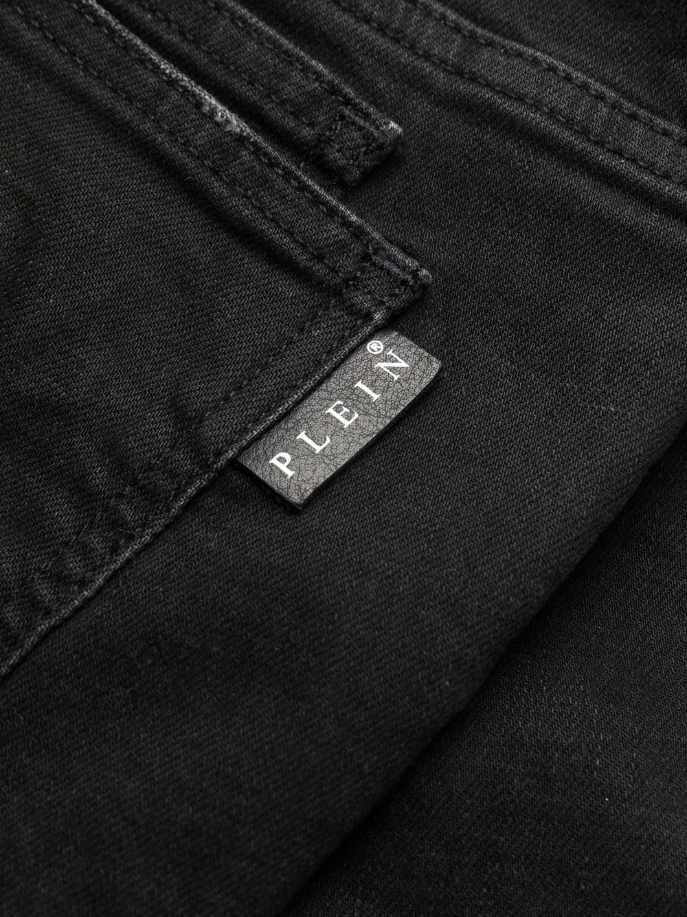 logo-plaque slim-leg jeans - 6