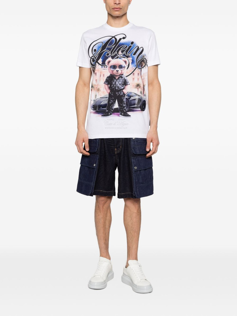 teddy-print crew-neck T-shirt 1