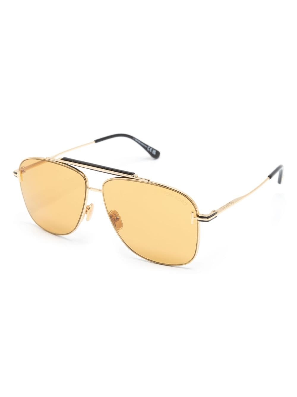polished pilot-frame sunglasses - 2