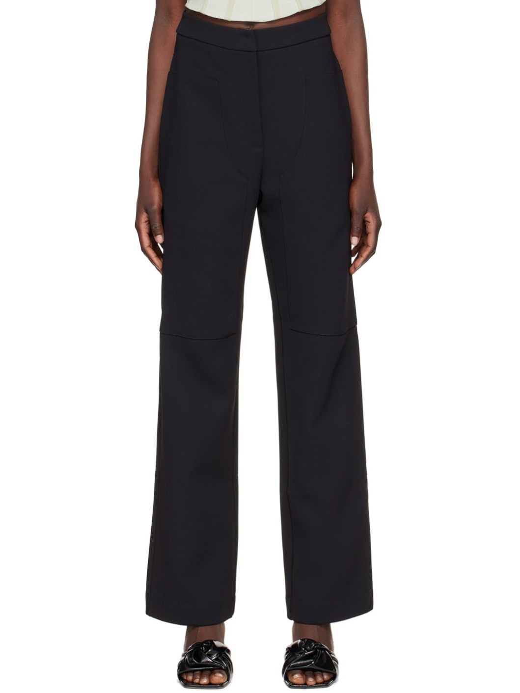 Black Slouchy Trousers - 1