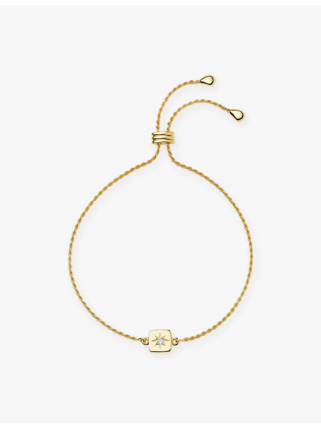Birthstone 18ct Yellow Gold Vermeil and Citrine Slider Bracelet - 1