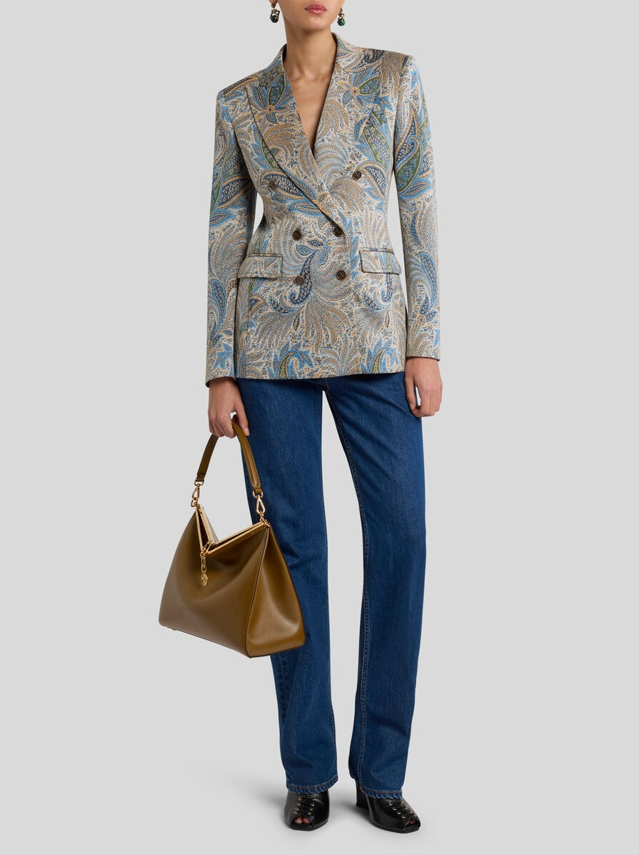 DOUBLE-BREASTED PAISLEY JACQUARD JACKET - 3