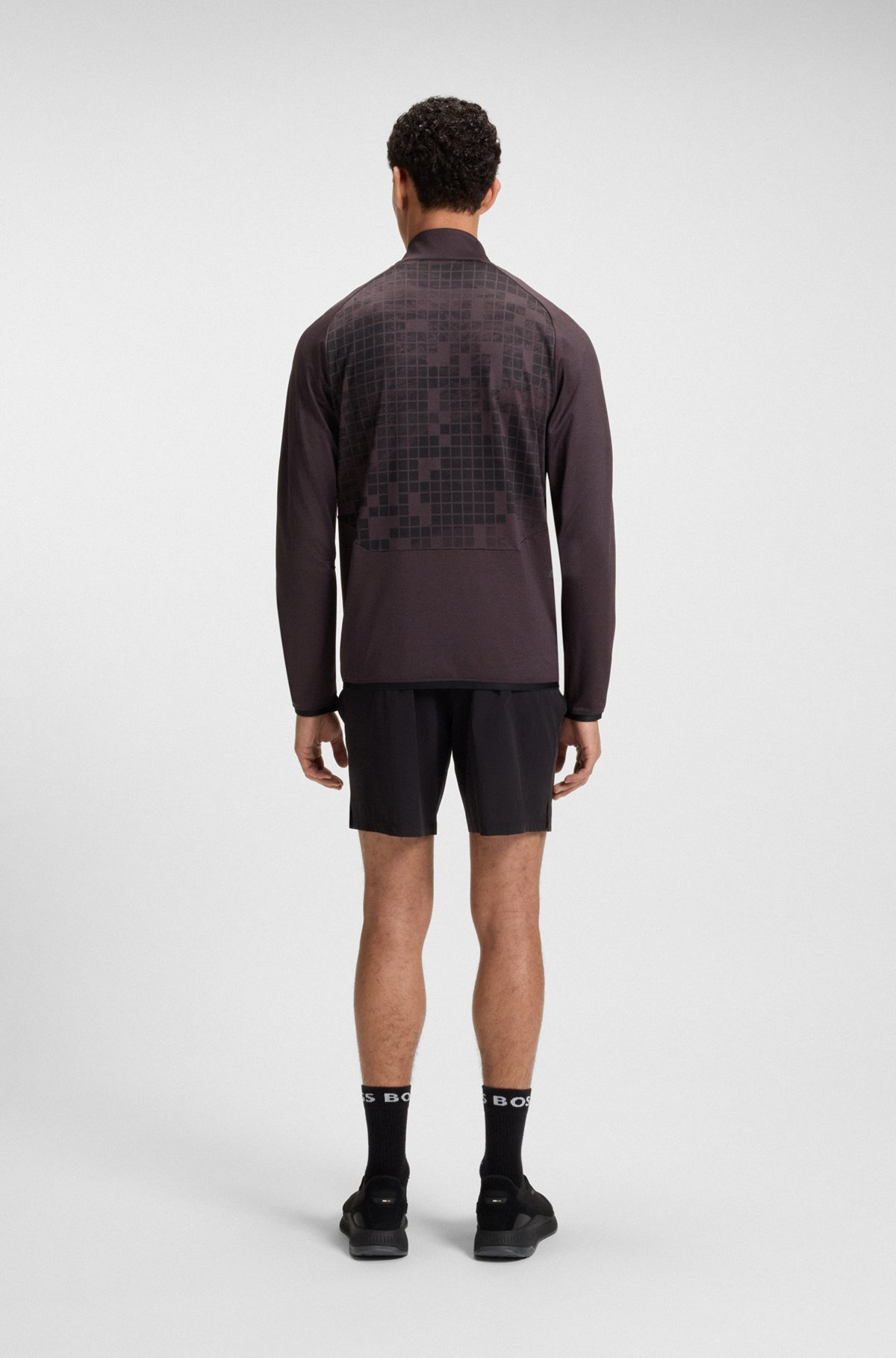 ACTIVE HALF-ZIP SWEATSHIRT IN PRINTED QUICK-DRY FABRIC - 5