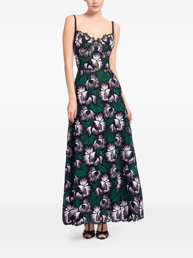 ELIE SAAB macramé floral midi dress outlook