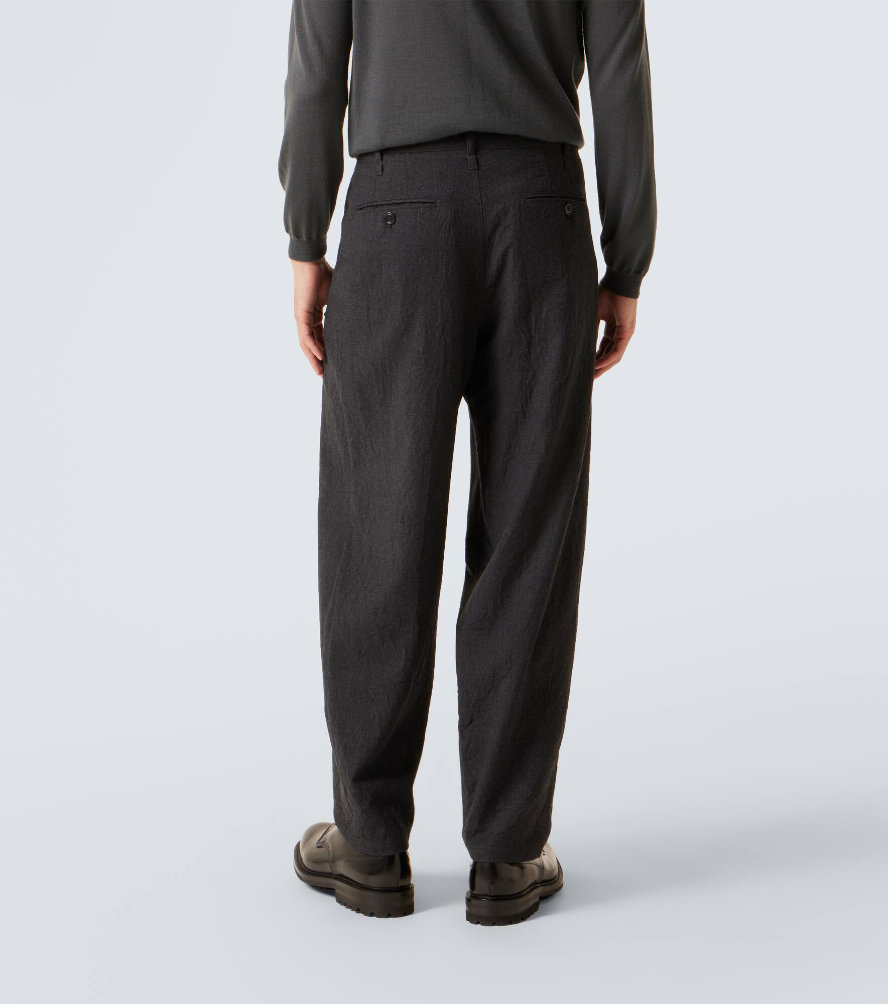 Virgin wool tapered pants - 4