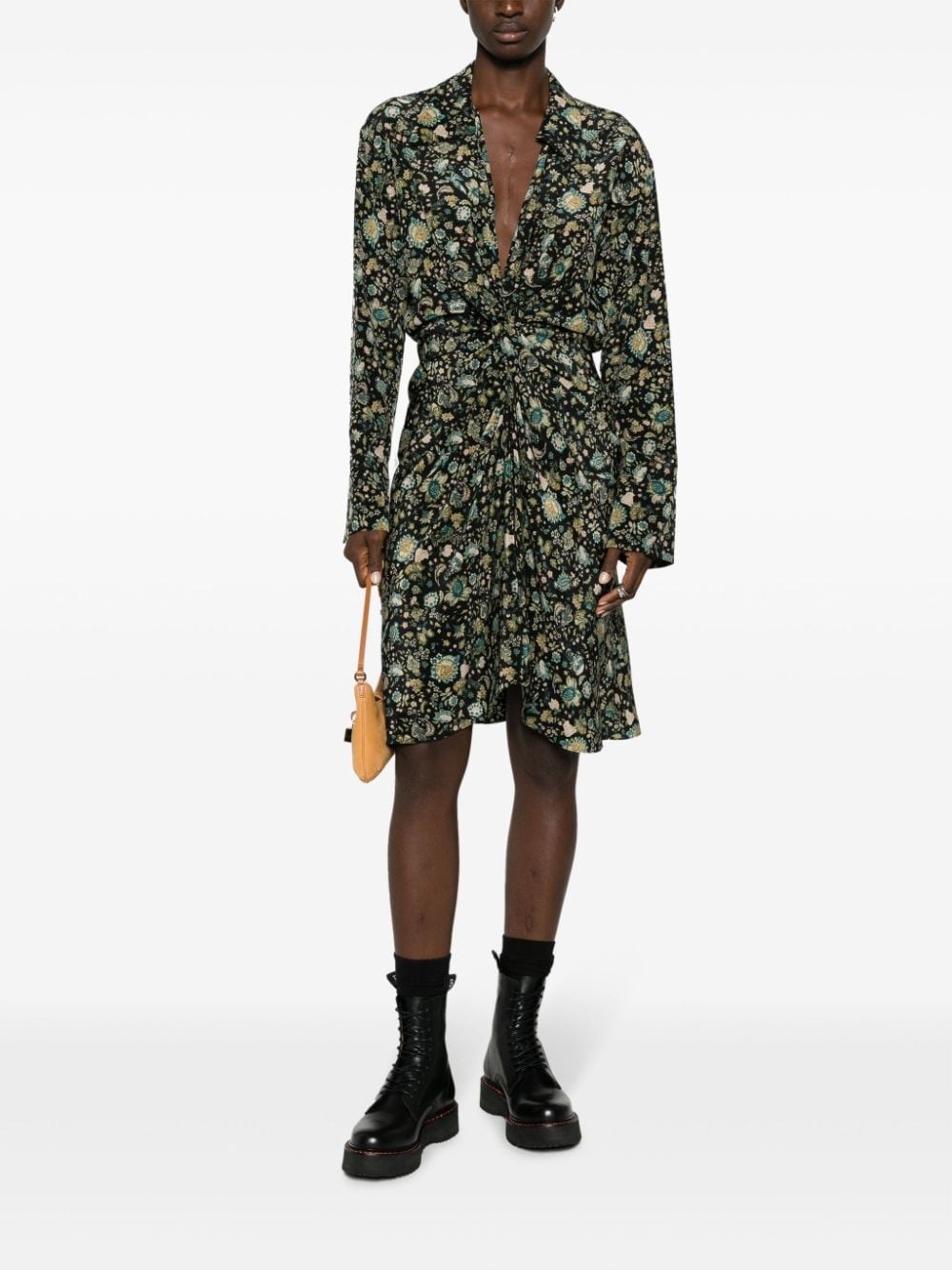 Rozo floral-print silk dress - 2