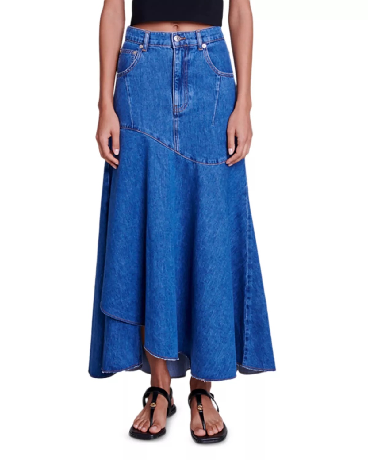 Jondulys Denim Maxi Skirt - 6