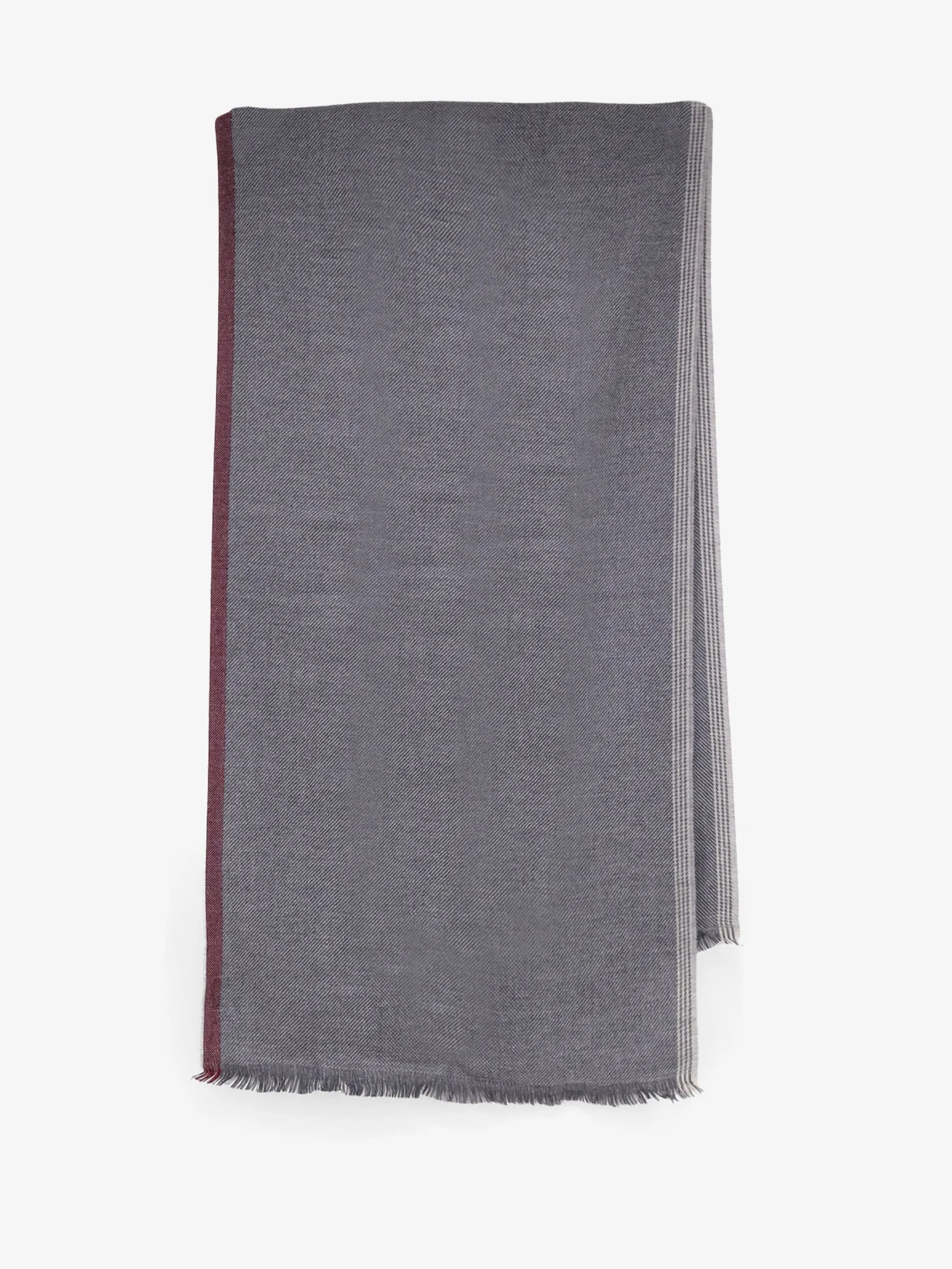 Brunello Cucinelli Wool and Cashmere Scarf Grey - 1