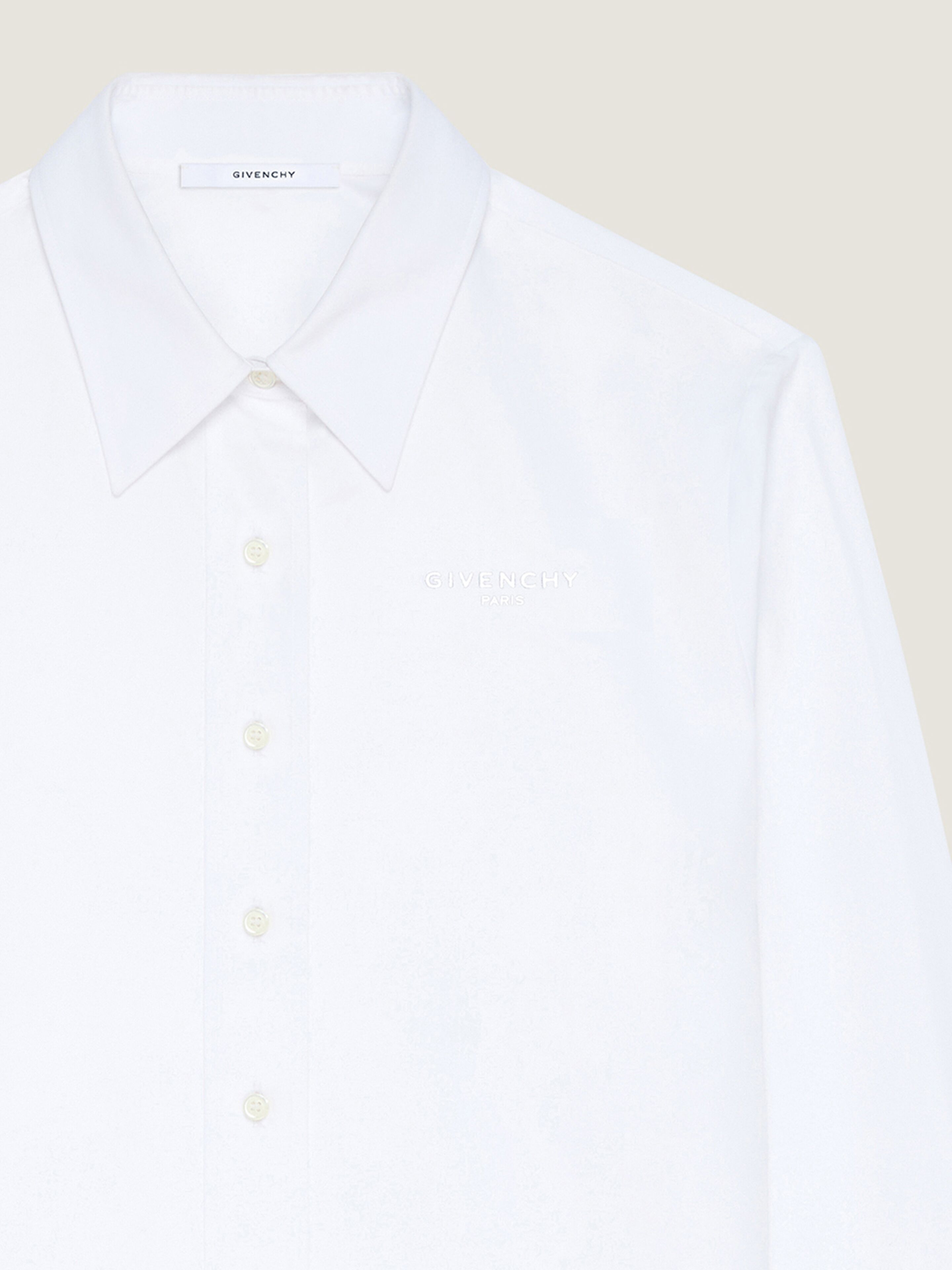 SHIRT IN POPLIN WITH GIVENCHY EMBROIDERY - 4