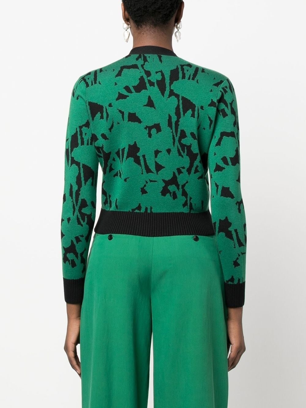 Knit Floral Cardigan - 4