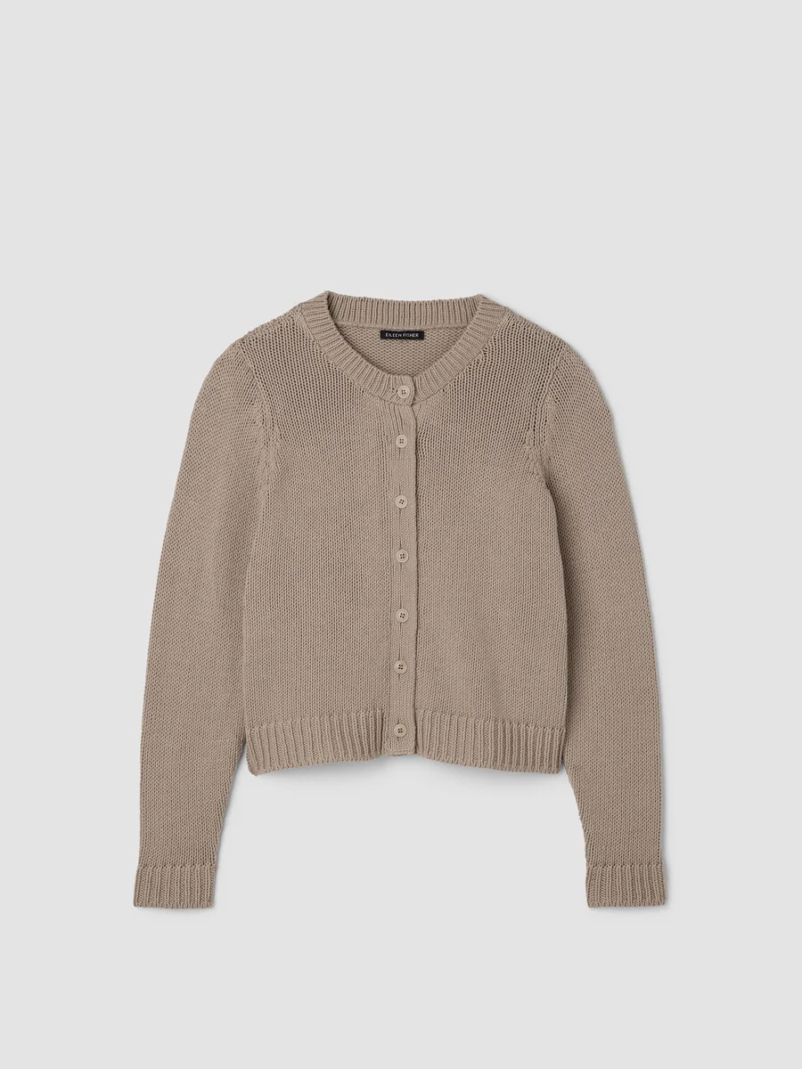 Peruvian Organic Cotton Cord Jersey Cardigan - 1