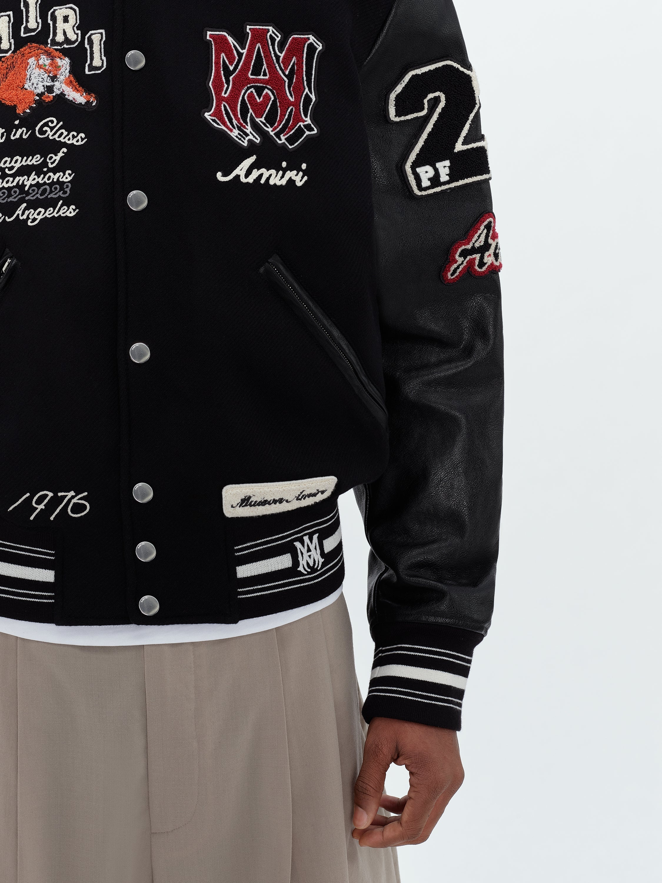 Vintage Patch varsity jacket in red - Amiri