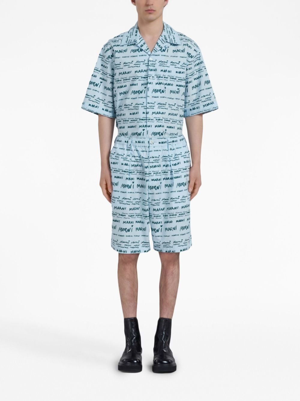 logo-print elasticated trousers - 3