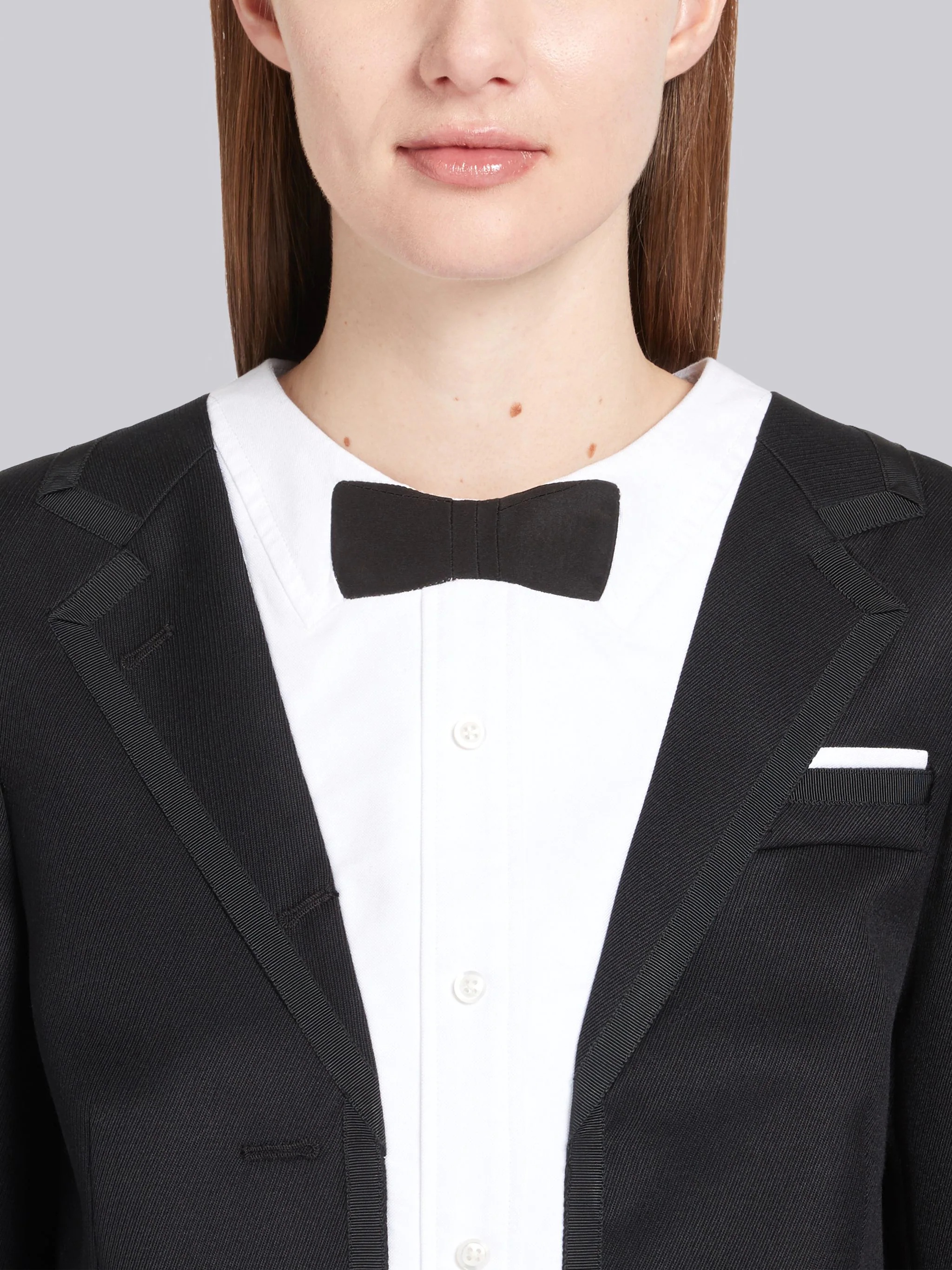 Trompe L'oeil Tuxedo Mini Dress - 5