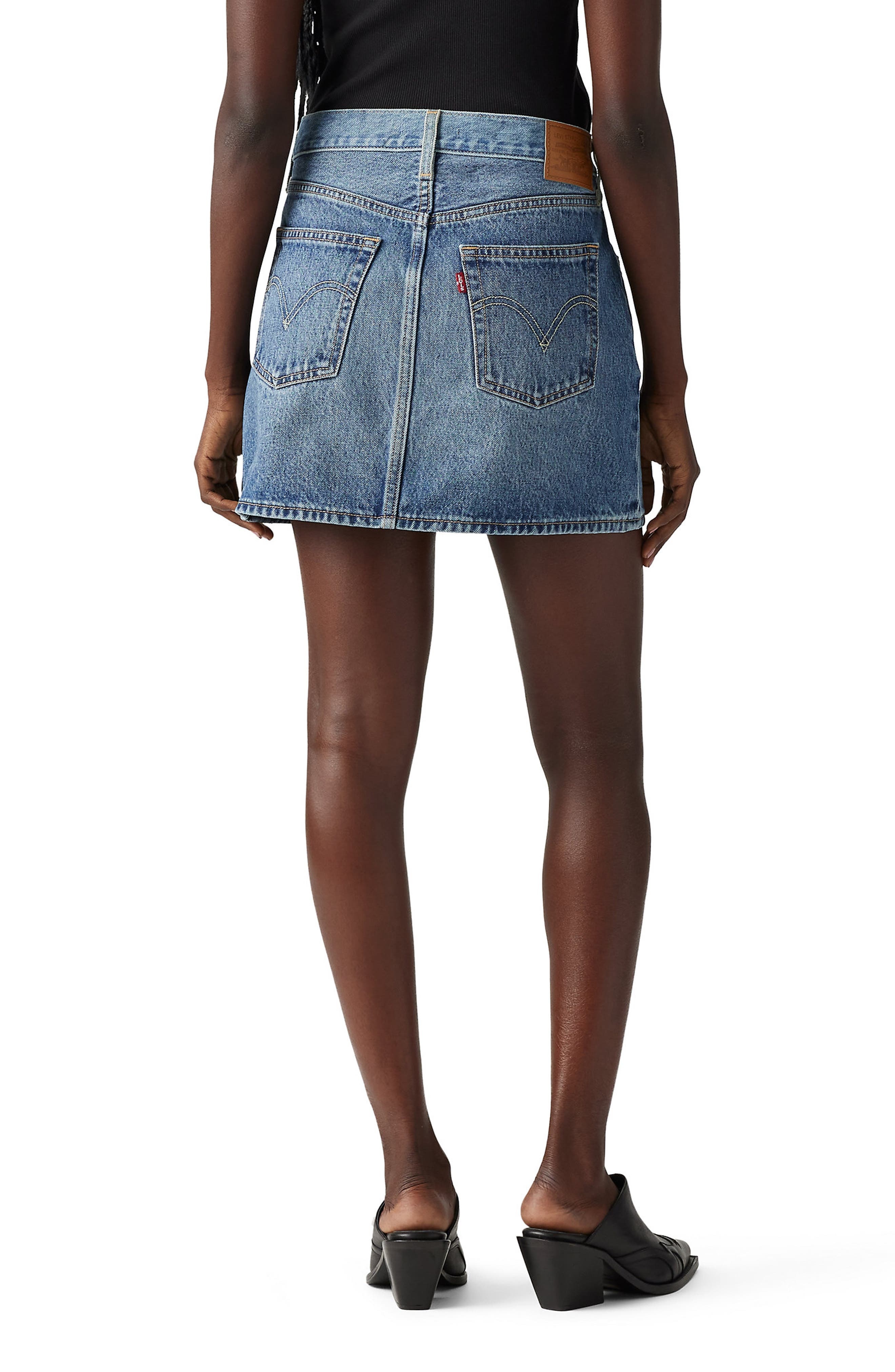 levi's Icon Western Yoke Denim Miniskirt in Ironic Iconic Skirt at Nordstrom - 2