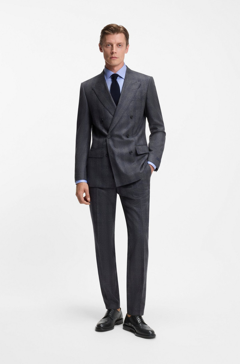 BOSS BURNISHED-LEATHER DERBY SHOES WITH BROGUE DETAILS outlook