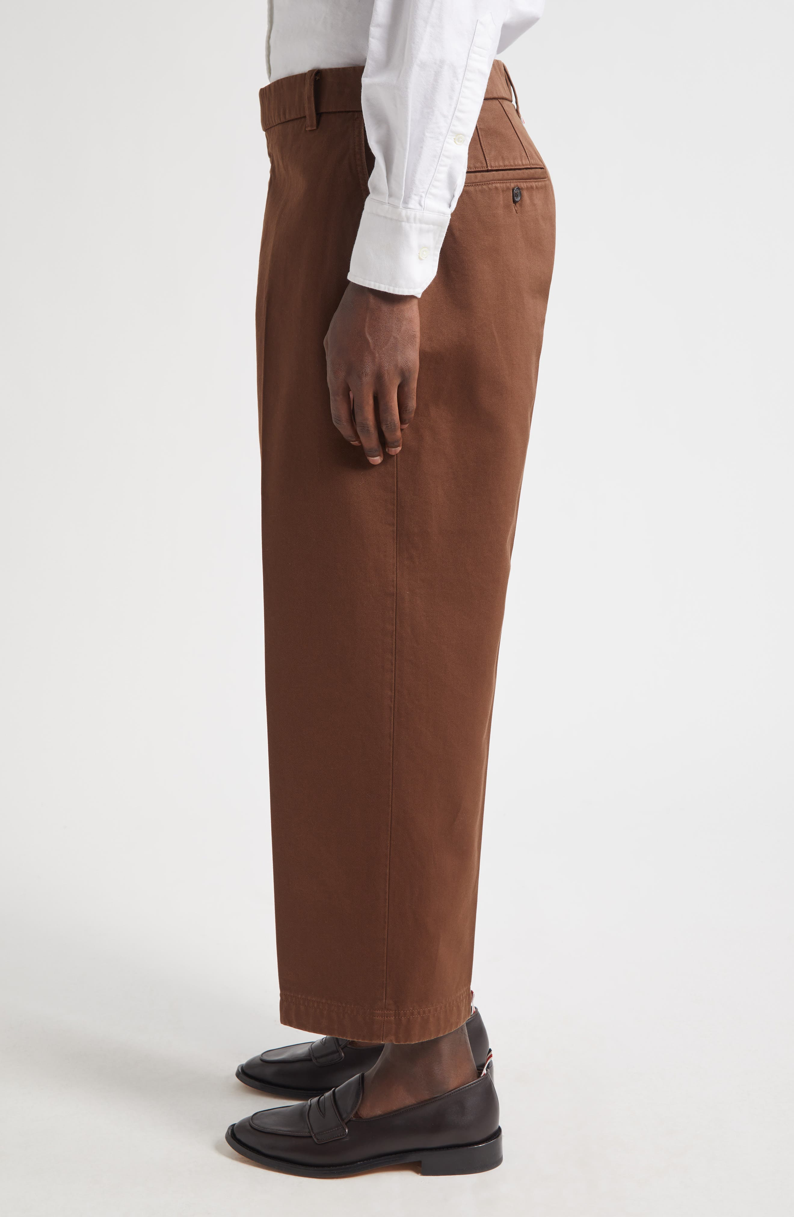 Thom Browne Cotton Twill Crop Chinos at Nordstrom - 3