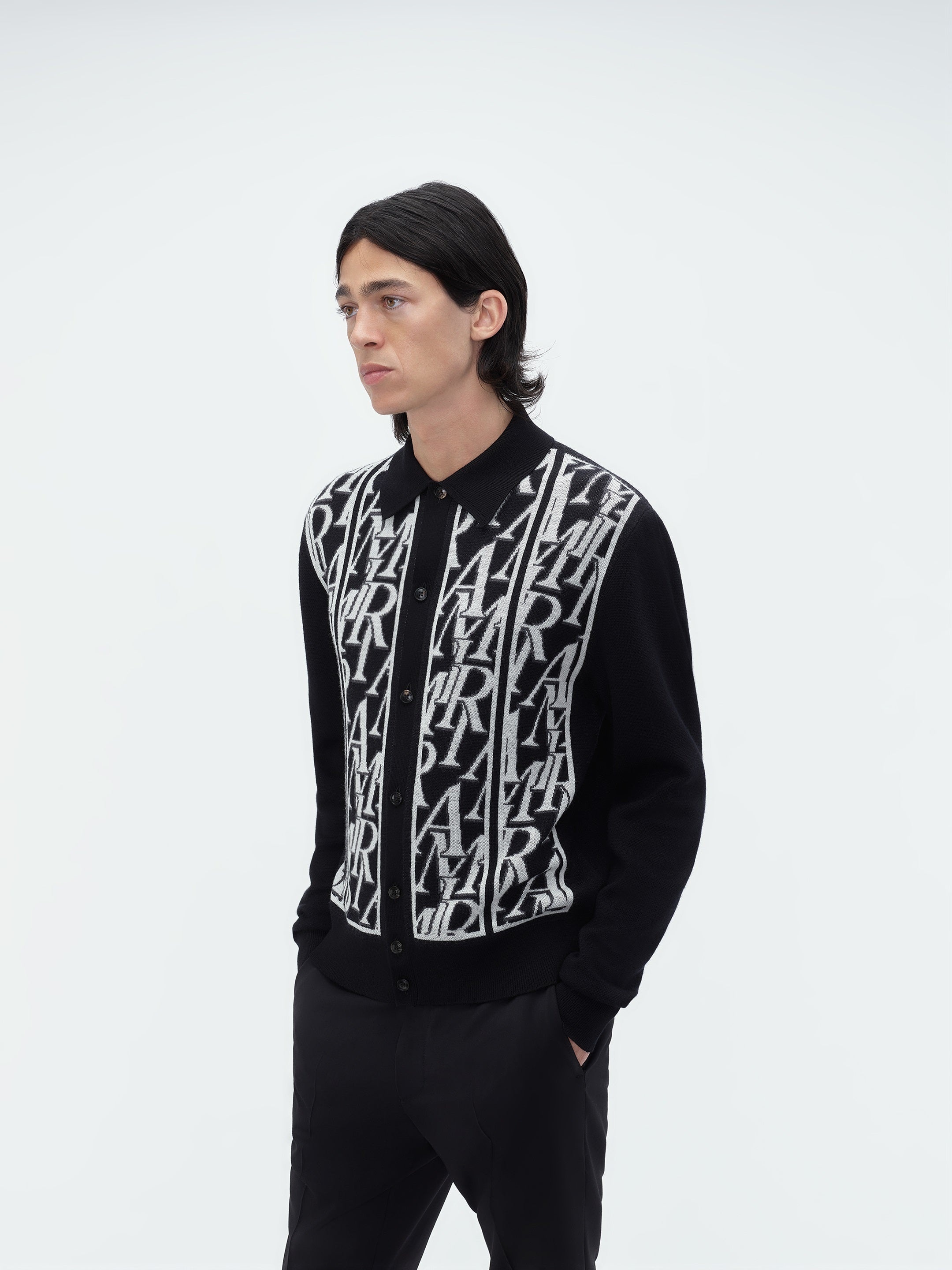 AMIRI REPEAT LONG SLEEVE POLO - 3