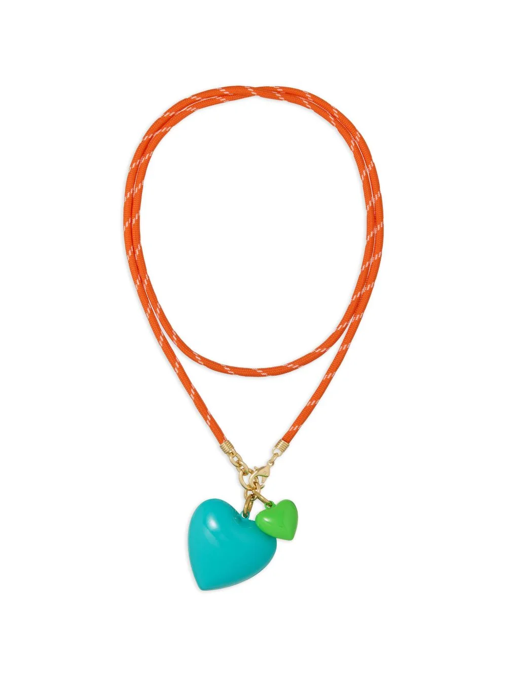 Happy Cord heart-pendant necklace - 1