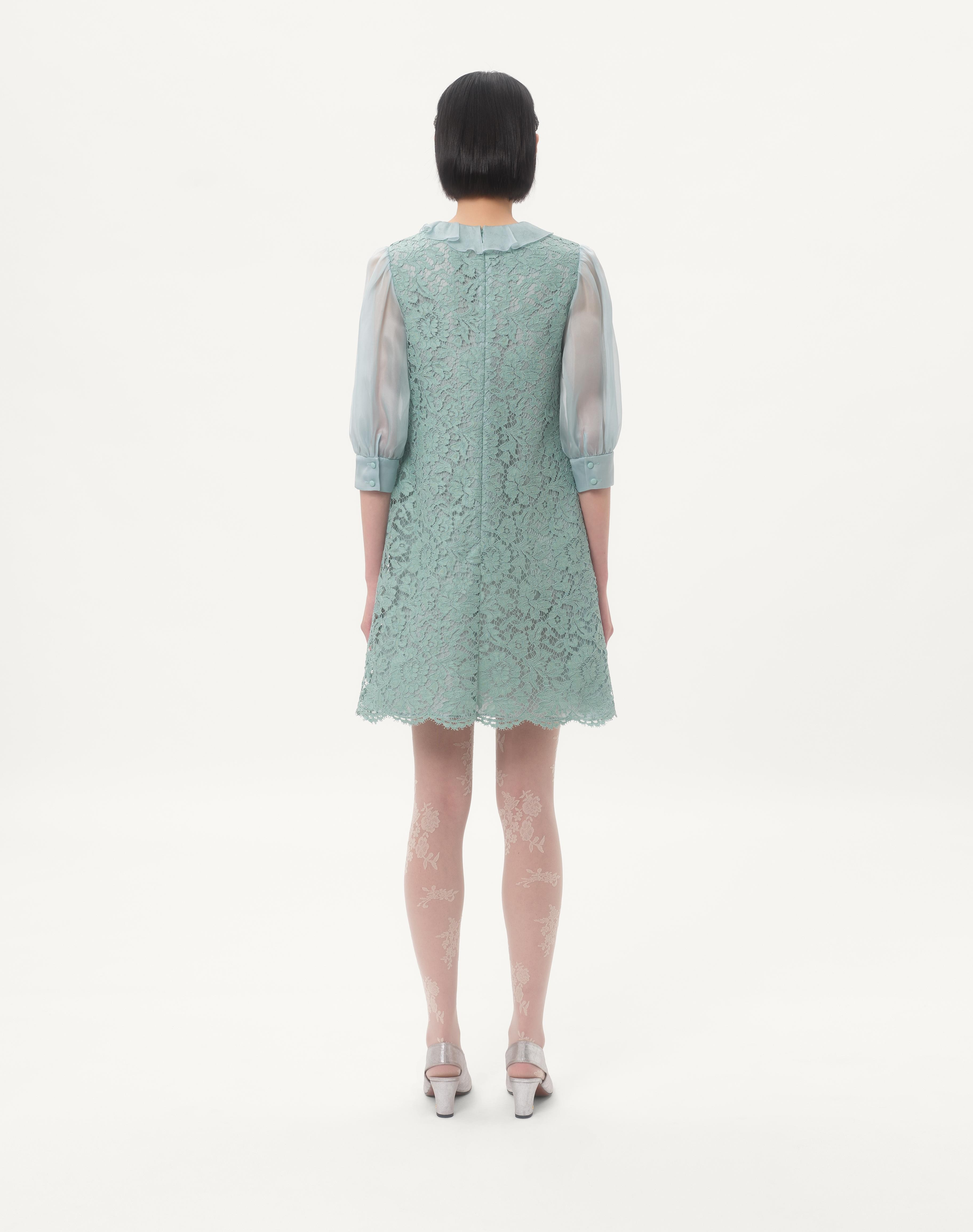 SHORT DRESS IN HEAVY LACE - 7