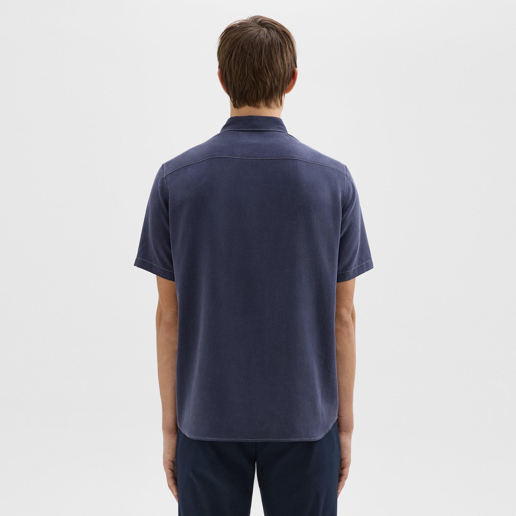 Irving Short-Sleeve Shirt in Fluid Twill - 4