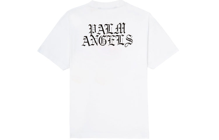 Palm Angels Burning Head Short-Sleeve T-Shirt 'White/Yellow' PMAA001R21JER0040118 - 2